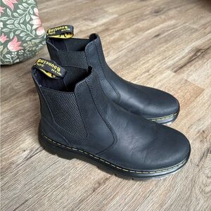 Dr. Martens Black Leather Embury Casual Boots